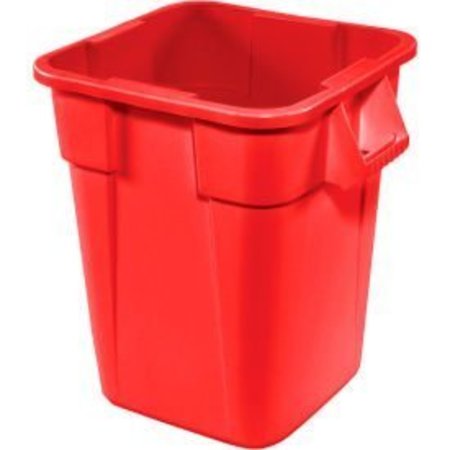 Rubbermaid Commercial 28 Gallon Square Rubbermaid Brute Waste Receptacles - Red 3526 FG352600RED